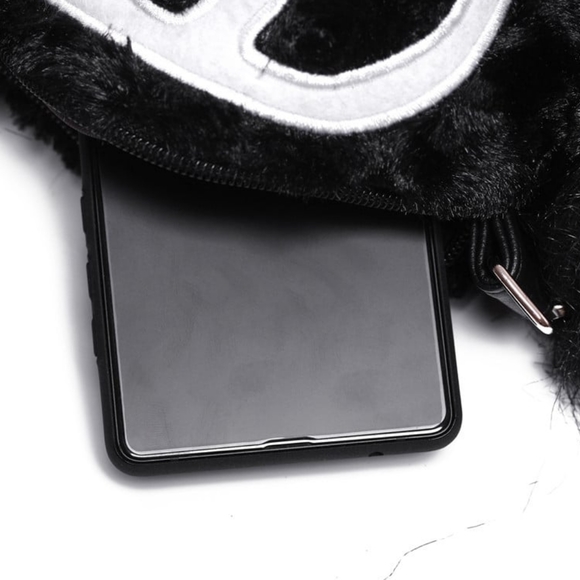 UNISKELTON Plush Purse (Black & White) one of a kind! - Picture 8 of 16